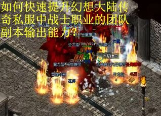 如何快速提升幻想大陆传奇私服中战士职业的团队副本输出能力？