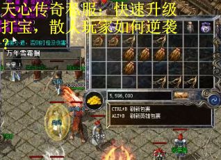 天心传奇私服：快速升级打宝，散人玩家如何逆袭？