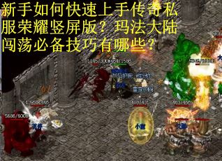 新手如何快速上手传奇私服荣耀竖屏版？玛法大陆闯荡必备技巧有哪些？