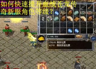 如何快速提升血战苍龙传奇新服角色等级？