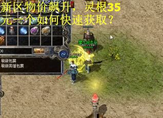 新区物价飙升，灵根35元一个如何快速获取？